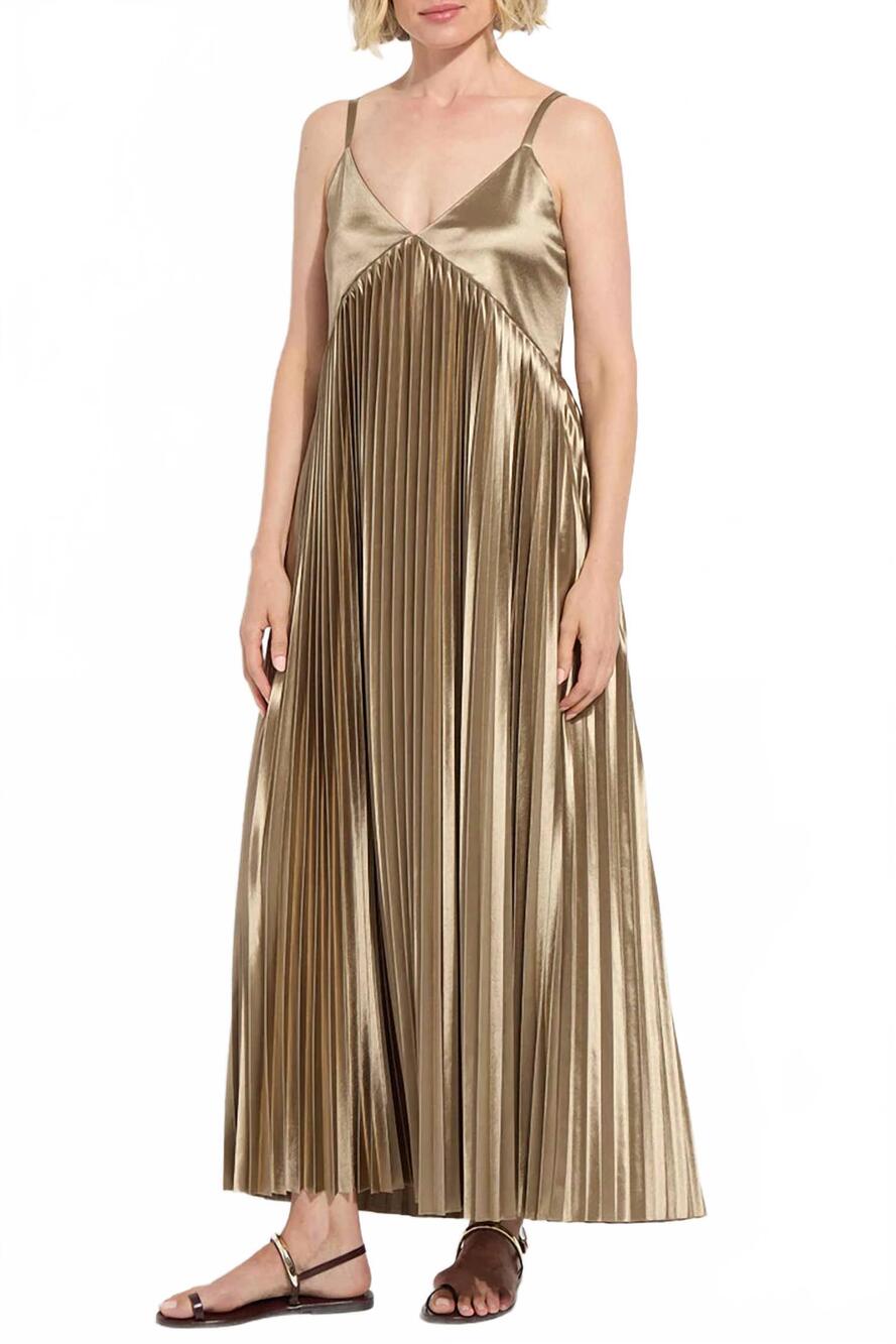 NEW LYSSE lauren pleated midi dress in celadon